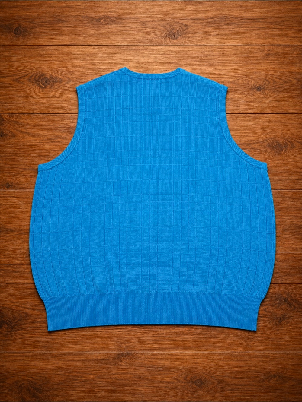 Alan Flusser 100% Silk Textured Sweater Vest Men’s Large NWT Turquoise Luxur Y2K - Picture 4 of 10